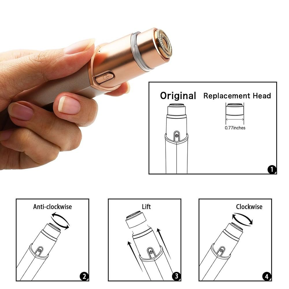 Моющаяся головка для удаления волос на лице, ремонтная головка для удаления волос, нежная бритвенная головка для безупречной работы