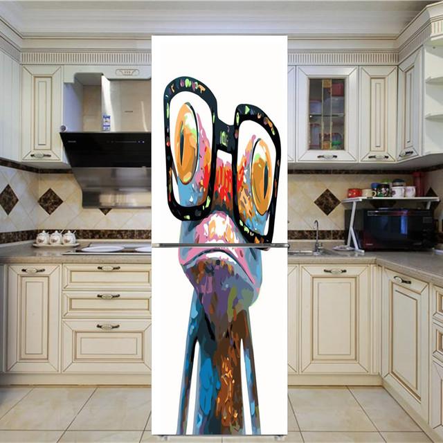 Art New Rose стикер на холодильник с цветочным узором, наклейки на стену, украшение дома, кухня, настенная роспись, декор, современный ремонт