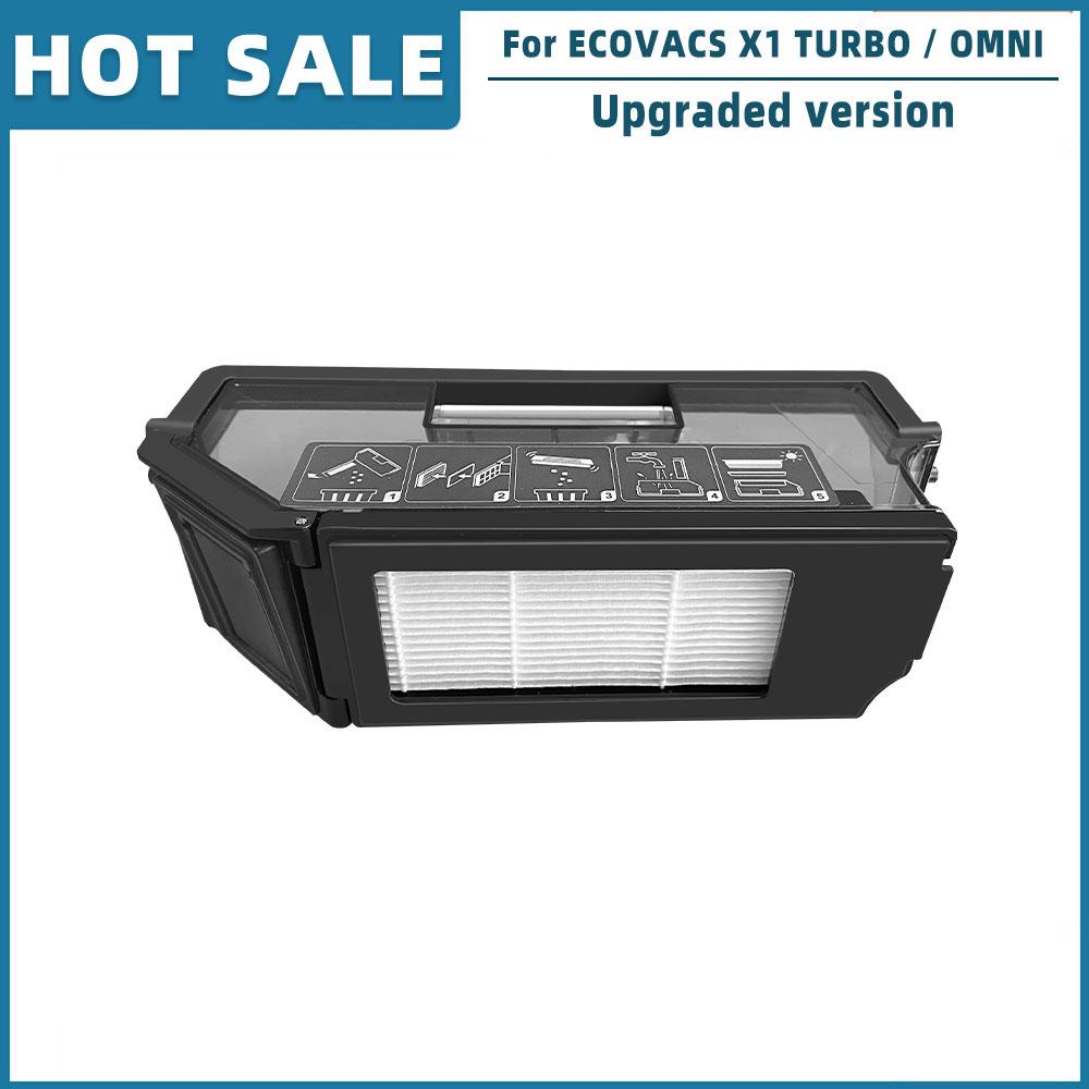 For ECOVACS X1 TURBO / OMNI Spare Parts Accessories Main Side Brush Hepa Filter Rag Mop Stand Dust Bag Dust Box Brush Cover