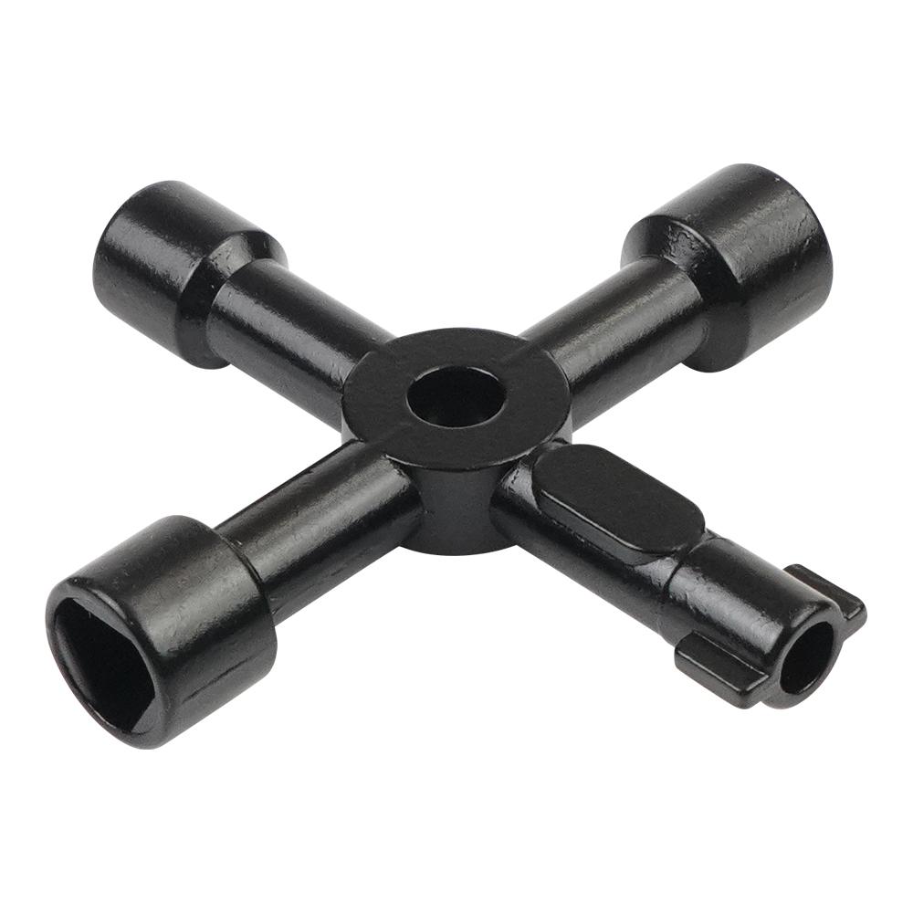 Универсальный 4-х сторонний крестообразный треугольный гаечный ключ, ключи для электрических шкафов, универсальный ключ, подходящий для крана, газового счетчика, клапана, кранов