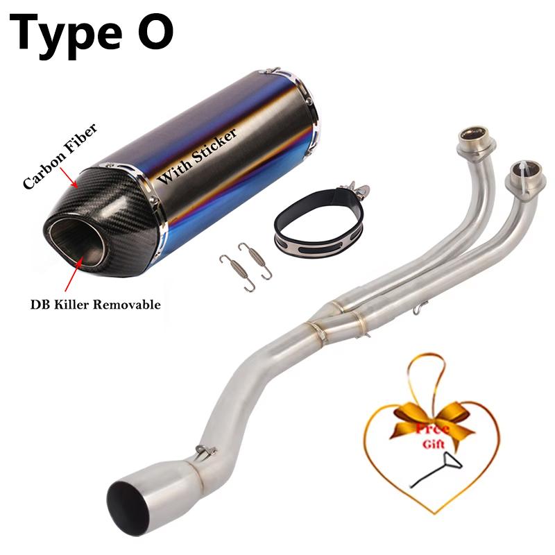 Full Systems For Yamaha TMAX 500 T-MAX 500 T MAX500 2001 - 2007 Motorcycle Exhaust Escape Fornt Mid Link Pipe Muffler DB Killer