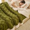 Fluffy Fleece Plaid Blanket Winter Thicken Blankets Duvet Cover Double Sided Sofa Bed Cover Soft Warm Throw Bedspread Bedroom