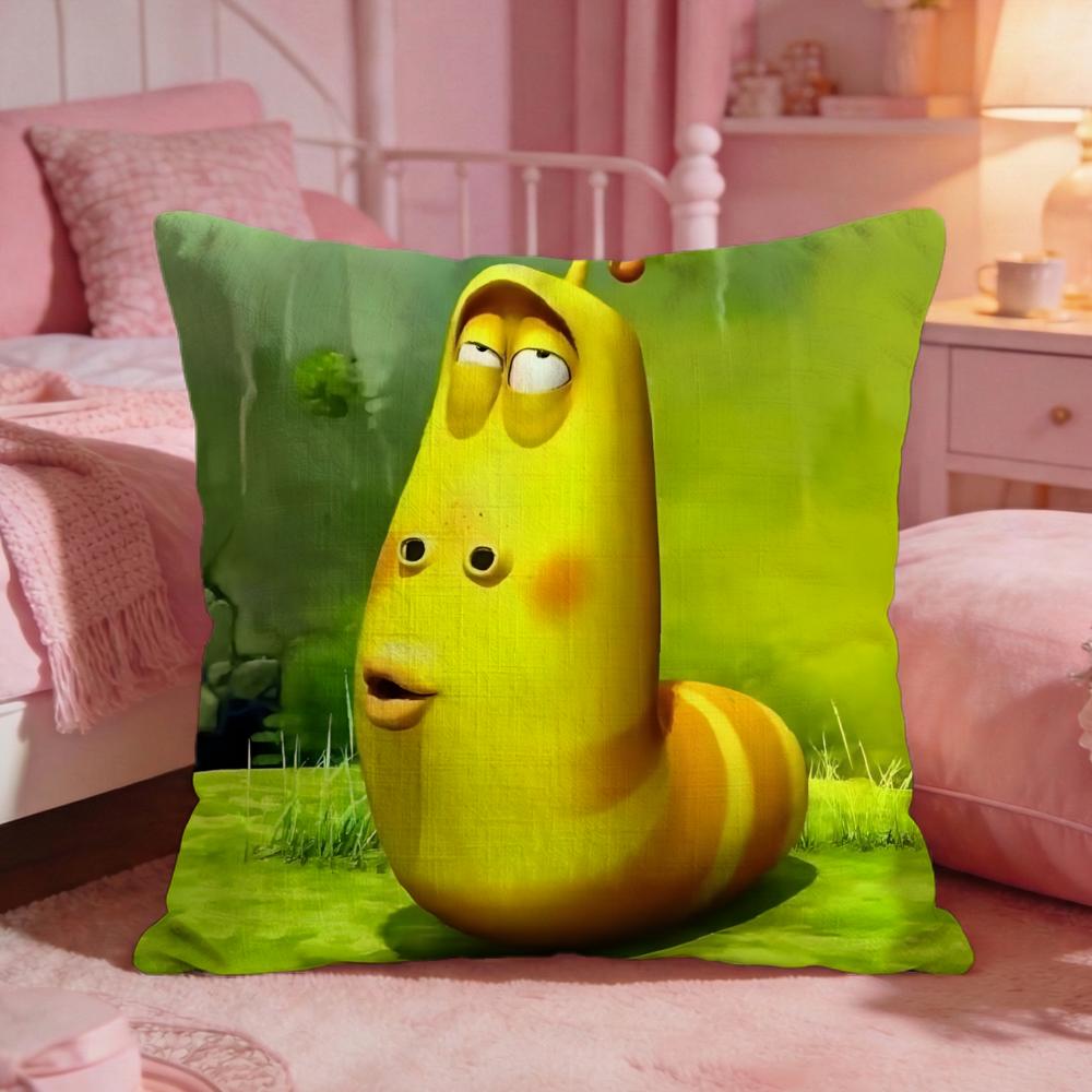 LLarvaS Cute Cartoon Cushion Cover Premium Comfort Reversible Pillow Cove Two In One Design For Any Room  Car Interior