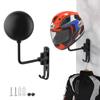 Helmet Hanger Wall Mount 180° Swivel Helmet Holder for Motorcycle Bike Racing Outerwear Sports Gear with 2 Hooks Helmet Hanger
