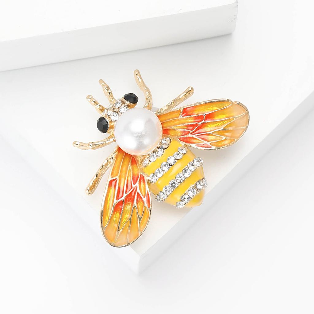 Универсальная милая брошь в виде пчелы из сплава с эмалью, простая модная мужская и женская рубашка, костюм, корсаж, ювелирное украшение, булавка