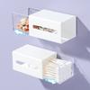 Wall Mounted Storage Box Bathroom Cosmetic Cotton Swabs Jewelry Storage Box Home Office Sundries Clip Hairpin Drawer Storage
