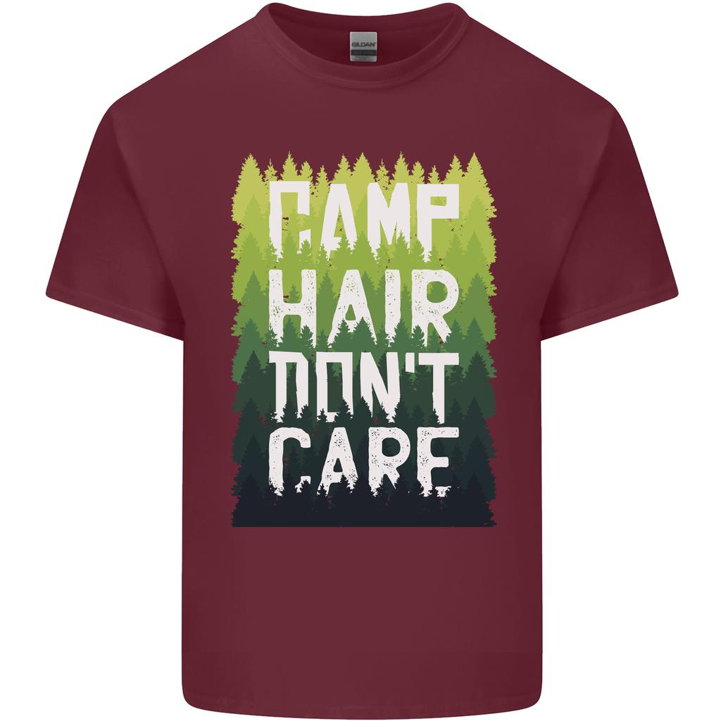 Camp Hair Dont Care Funny Camping Caravan Unisexs Light Cotton TShirt