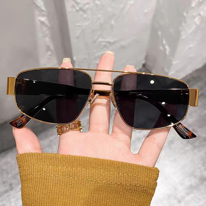 Трендовые панк металлические очки-авиаторы женские мужские дизайнерские брендовые ретро роскошные черные зеленые линзы солнцезащитные очки мужские