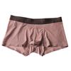 Men Boxer Underwear Mid-rise High Elasticity Tight Cut Shorts Briefs Solid Color Ice Silk Seamless Panties