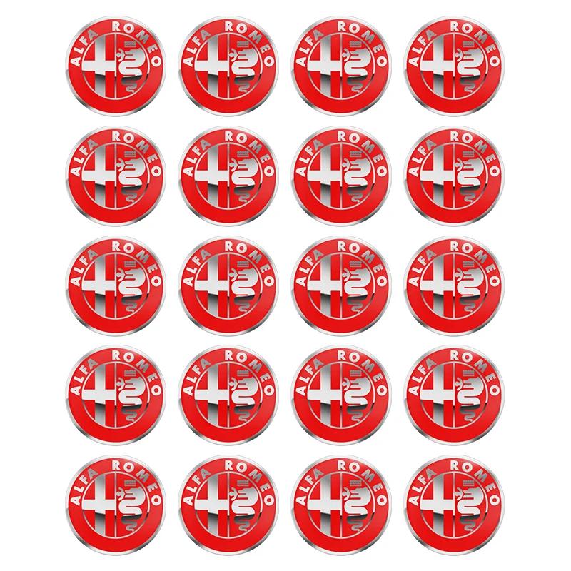 11mm 14mm Aluminium Metal Car Key Emblem Stickers For Alfa Romeo Giulietta GT 159 147 156 Mito Brera Giulia F1 Stelvio VolanteIW8
