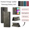 Премиальный винтажный кожаный чехол-кошелек для Samsung Galaxy A41 - Флип-чехол с блокировкой RFID и отделениями для карт, Ударопрочный защитный чехол для телефона (4 цвета)