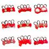 2pcs Chinese Style Ancient Style Hairpin Bow Wig Braid Hairpin Princess Children Red Hairclip