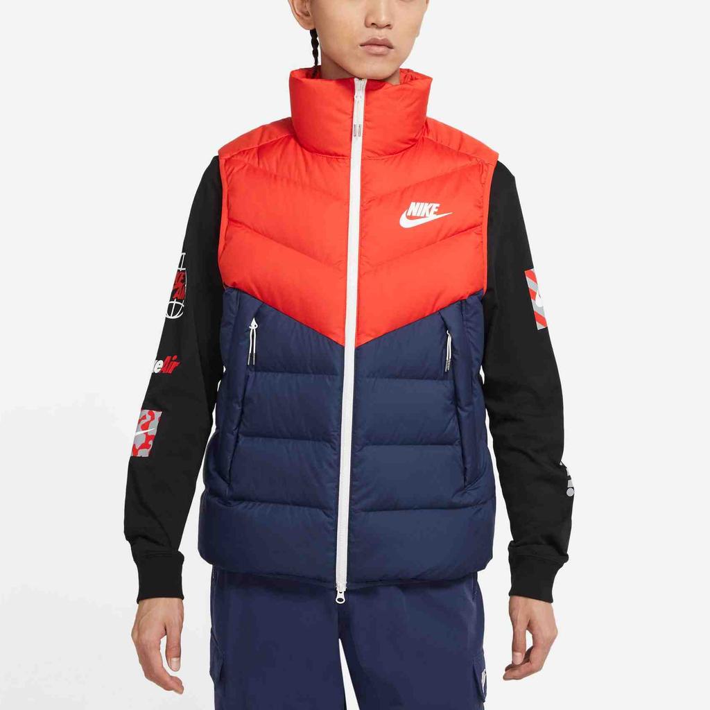 Nike NSW Down Fill Color Block теплый повседневный спортивный жилет мужской жилет малиновый CV8975-673
