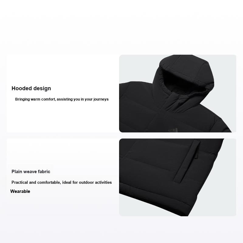 adidas Helionic Пуховик с капюшоном однотонный с длинным рукавом теплый мужской куртка KE5404