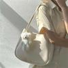 Simple And Casual New Popular PU Leather Versatile Shoulder Underarm Bag Small Fresh Solid Color Bear Pendant Handbag