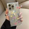 Square Back Tube Protection Clear Case For iPhone 13 16 ProMax 11 15 Plus 14 Pro Max 12 Anti-Oxygen,Colorful Stars Pattern Casing