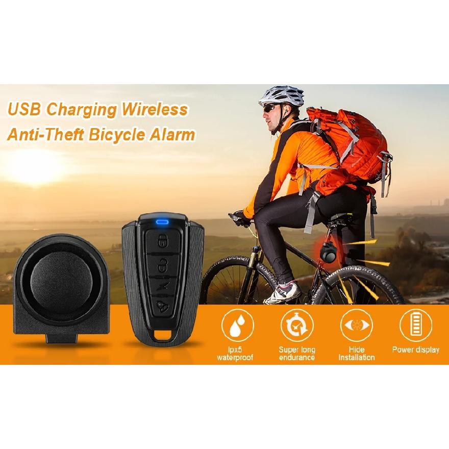 Elecpow Wireless Bicycle Burglar Alarm Waterproof USB Charging Remote Control Motorcycle Electric Vehicles Bike Alarm System