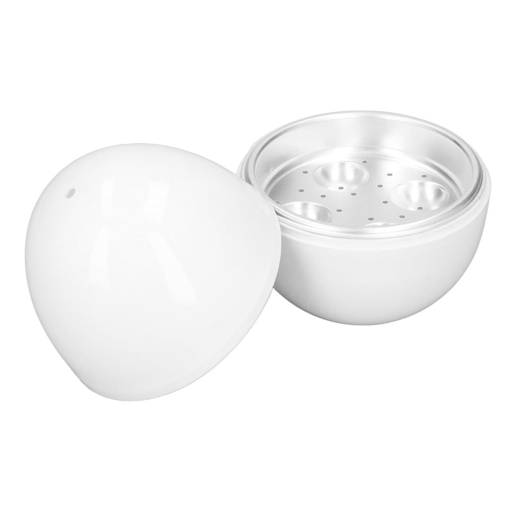 Hard Boiled Egg Cooker 4 Eggs Capacity Compact Design ABS Material Egg Shape Microwave Function Egg Boiler