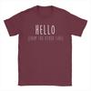 Мужские футболки Hello From the Other Side Adele Funny Cotton Tees Футболка с коротким рукавом Футболка с круглым вырезом с принтом