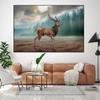 Лес Облако Олень Холст Картина постеры с животными и принты настенные художественные фотографии Фреска Гостиная Спальня Домашний декор Без рамки Без рамки