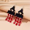 Хэллоуин акриловые европейские и американские новые серьги с капельками крови, кисточками, преувеличенный темный стиль, персонализированные серьги