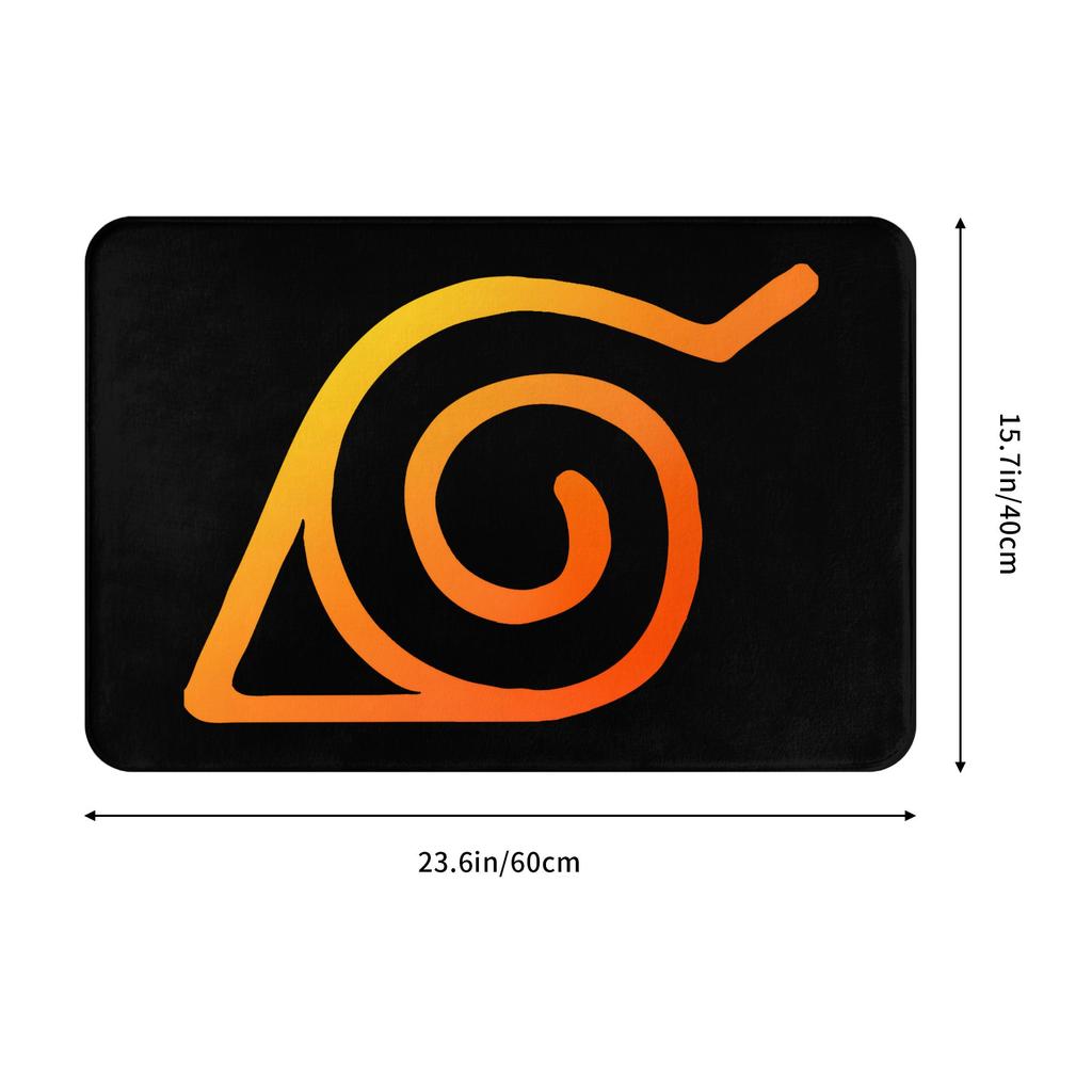Narutos Akatsuki Logo Floor Door Kitchen Bath Mats Anti-Slip Indoor Uchiha Family Doormat Toilet Entrance Rug Carpet Footpad