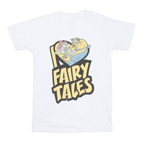 Disney Womens/Ladies Beauty And The Beast I Love Fairy Tales Cotton Boyfriend T-Shirt