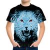 Summer Round Neck Animal Pattern 3D Printed Top Fashionable Casual Short Sleeved Children's Boy T-shirts