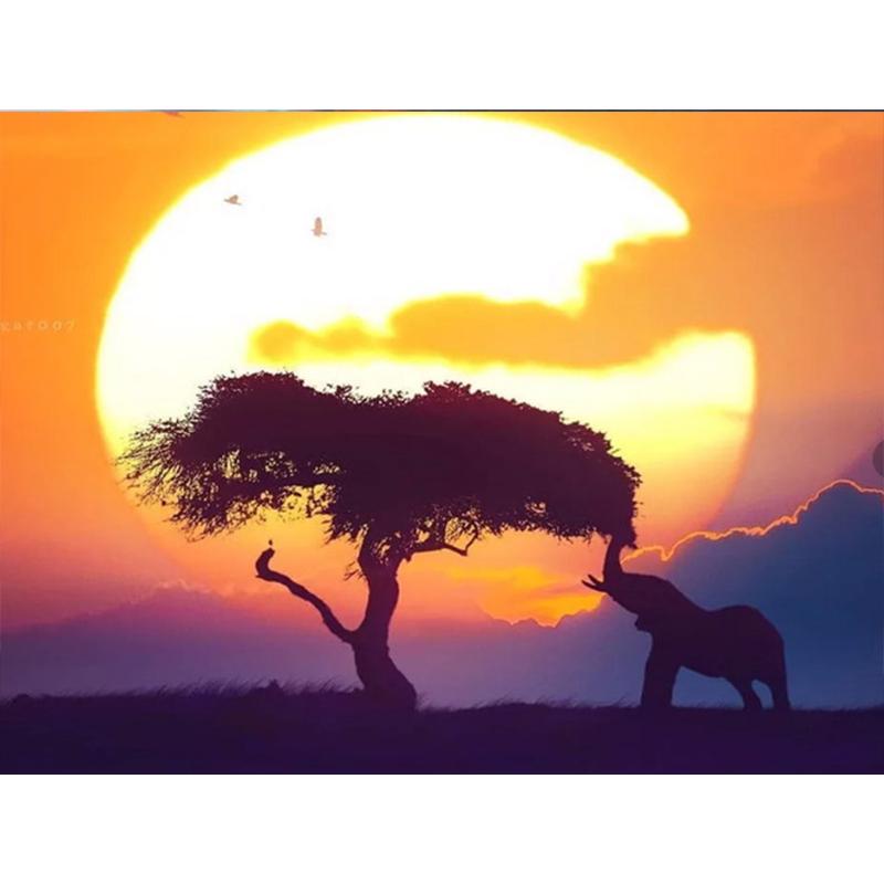 Diamond Painting Dandelion Full Square Mosaic Art Sunset Diamond Embroidery Landscape Picture of Rhinestone Home Decor