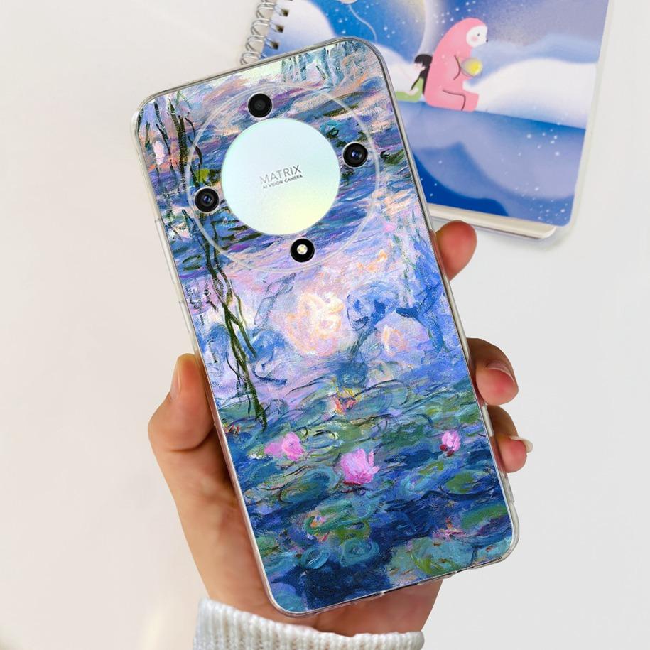 Чехол для Honor X9b 5G 2023 Модный Цветочный Прозрачный Силиконовый Мягкий Задний Чехол Для Honor X9a RMO-NX1 Funda HonorX9 X 9 X 9B X 9A Coque