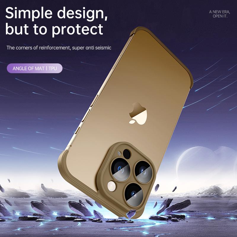 Мягкий Угловой Бампер из ТПУ Безрамочный Чехол Для iPhone 16 15 14 Plus 13 12 Pro Max Реальный Голый Защитная Крышка Края Объектива Камеры Телефона