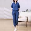 Women's Summer Tencel Denim Suit: Stylish 2025 Casual Two-Piece Set for Middle-Aged Mothers