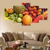 5 панелей тропический питательный баланс фрукты современный холст картина постер и принт настенное искусство домашний декор для гостиной без рамки