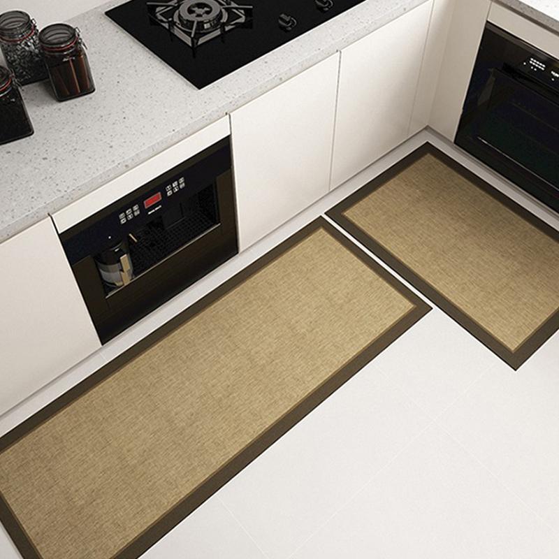 Carpet for Kitchen Anti-slip Oil-proof Floor Mat Pvc Leather Waterproof Special Rug Long Strip Solid Color Foot Mats Alfombrar