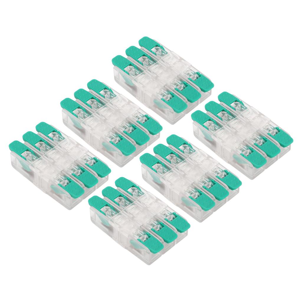 10 шт. 3 в 3 выхода Разъем для проводов Быстрое подключение Клемма проводника Электрические кабельные соединители 0,5-6 мм²