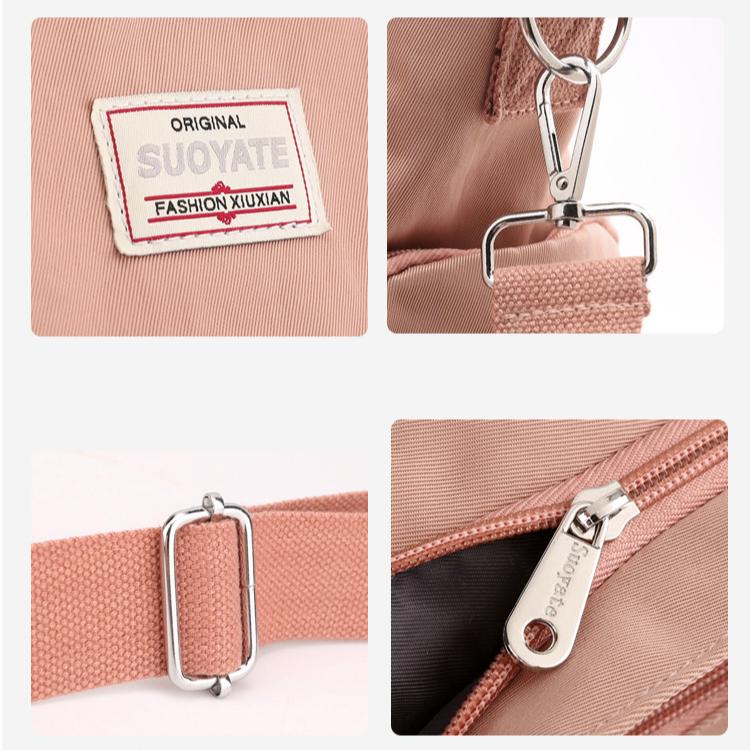 Сумка через плечо с несколькими карманами, водонепроницаемая нейлоновая сумка через плечо большой емкости, школьная сумка