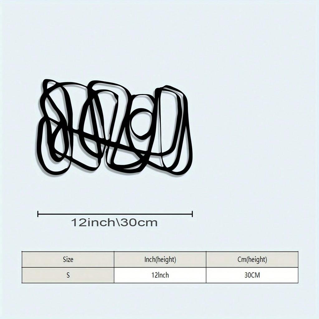 Modern Linear Metal Wall Art Abstract Sculpture Wall Decor for Home Office Contemporary Gift