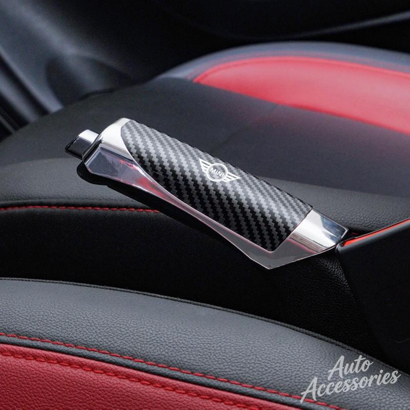 Carbon Fiber Car Hand Brake Grips Protection Cover Interior Accessories For BMW Mini Cooper One JCW F54 F55 F56 F57 F60 R50 R52