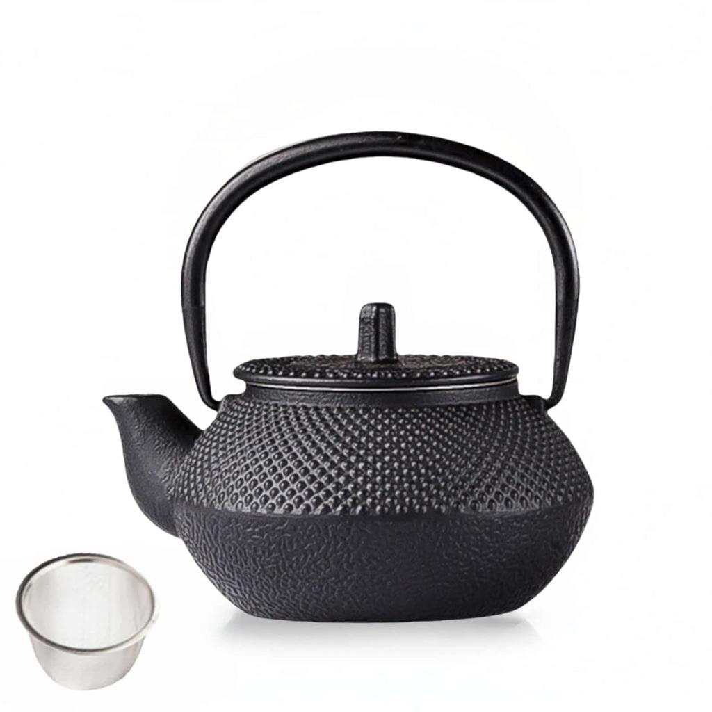 Iron kettle stylish tea strainer no enamel teapot pot ironware cast supplement suitable direct flame gift souvenir 300ml