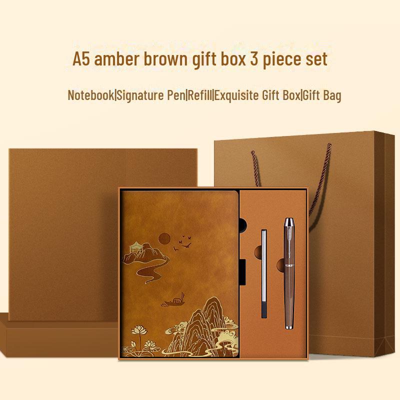 Подарочный набор из блокнотов формата А5 «Культура и творчество» — сувенир в китайском стиле с индивидуальным логотипом