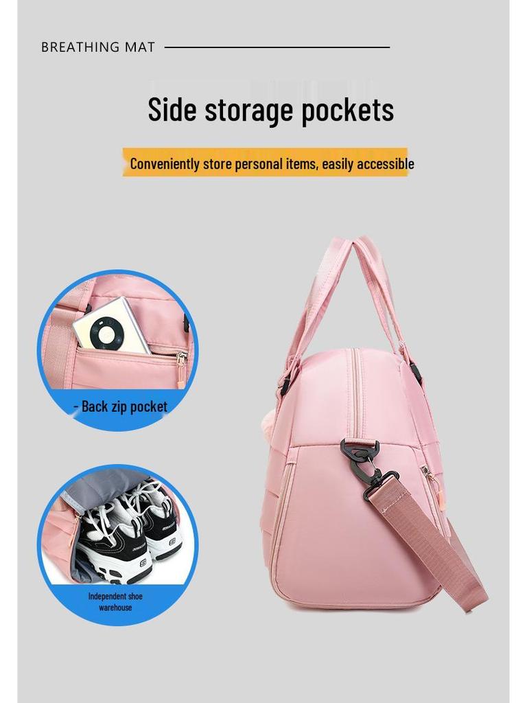 Женская дорожная и спортивная фитнес-сумка кроссбоди большой вместимости, однотонная