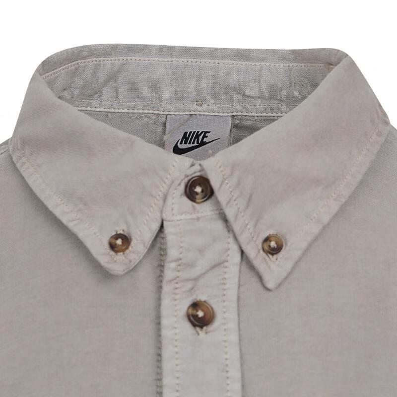 Nike SS25 As M NL Оксфордская рубашка с длинным рукавом на пуговицах мужские рубашки серый HJ7271-014
