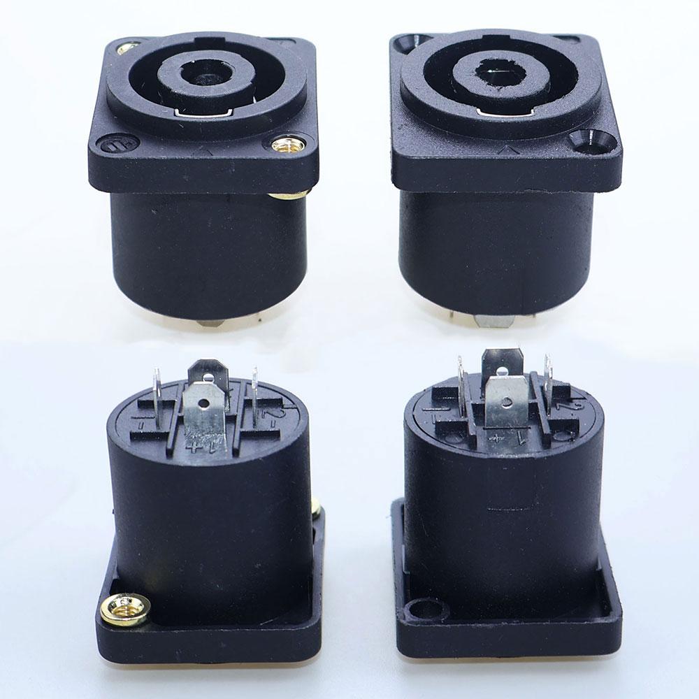 4 Pin Speakon Panel Mount Board Female Jack Socket Connector XLR Audio Cable Wire Adapter Nut Loudspeaker Amplifier ConverterGood product