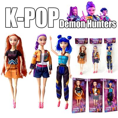 30см K-Pop Охотники на демонов Аниме K-pop Девичья группа Мультяшные Руми Зои Мира Фигурки Виниловые фигурки Модельные куклы Девочки Рождественский подарок