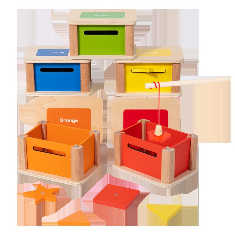 Wooden Montessori Puzzle Coin Bank For Toddler Fine Motor Skills Development Educational Toy