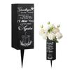 Outdoor Cemetery Grave Metal Memorial Flower Stand With Marker Floral Decorations For  Garden