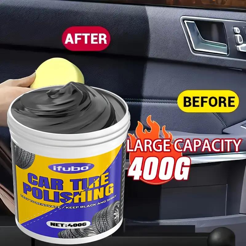 Car Plastic Repair Wax - All-in-One Scratch Remover, Tire Shine Cleaner and Interior Detailing Protectant for Car Trim, Rims