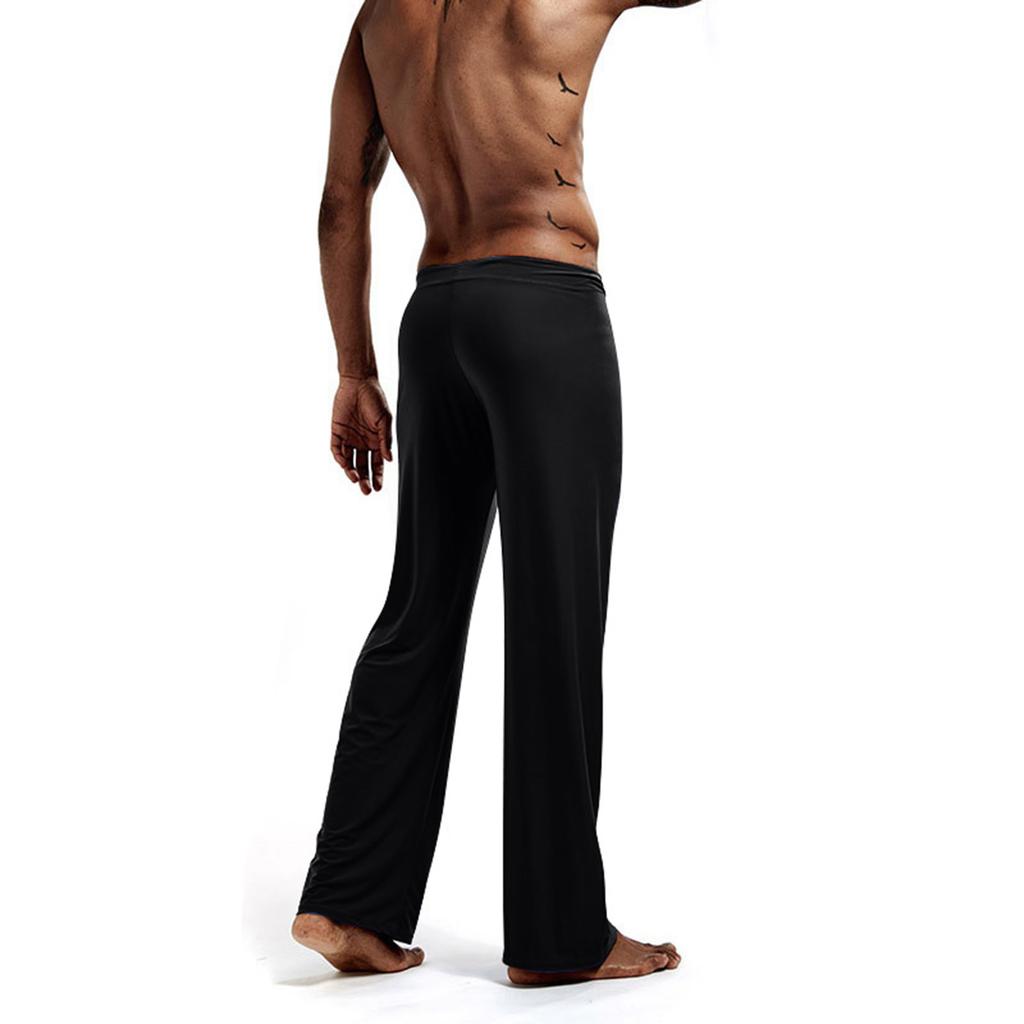 Men's Solid Color Loose Wide Leg Home Pants Pajama Pants Men's Casual Fashion Yoga Pants