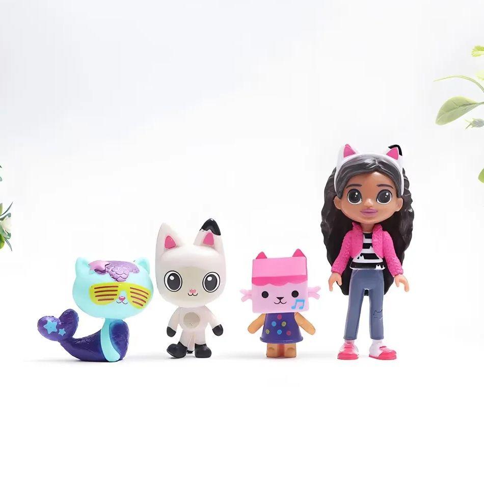 13 шт. Кукольный домик Габи Вечеринка Аниме Аксессуары Ручная работа Кукольный домик Детская игрушка Кукла-кошка ПВХ Модель Украшение Подарок на день рождения