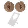 Ear Model Soft Silicone High Simulation Clear Structure Human Ear Model for Piercing Practice Dark